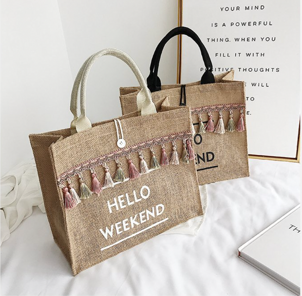 HELLO WEEKEND Beach Bag