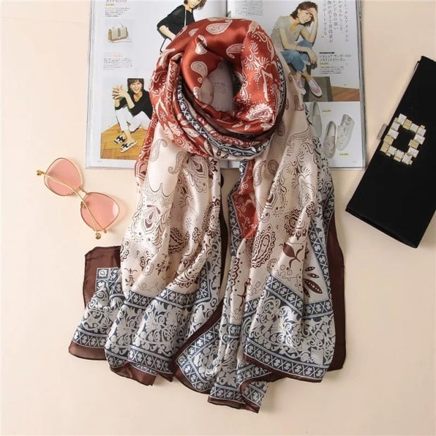 Luxury Brand Silk Scarf